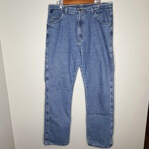 VTG Wrangler Rugged Wear Mens 36x34 Flannel Lined Jeans Blanket Lined Workwear